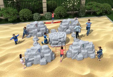 银河儿童攀爬墙攀岩石钻